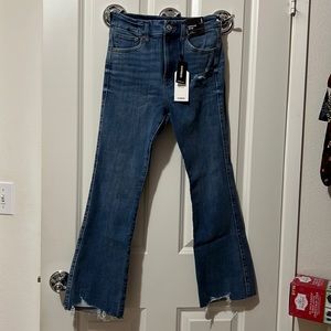 NWT express high rise size s . Cropped flare ultra hyper stretch
